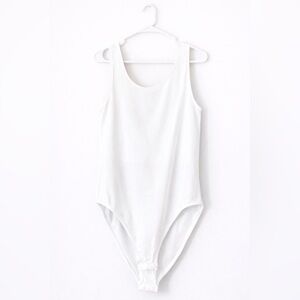 a new day Women's White Bodysuit